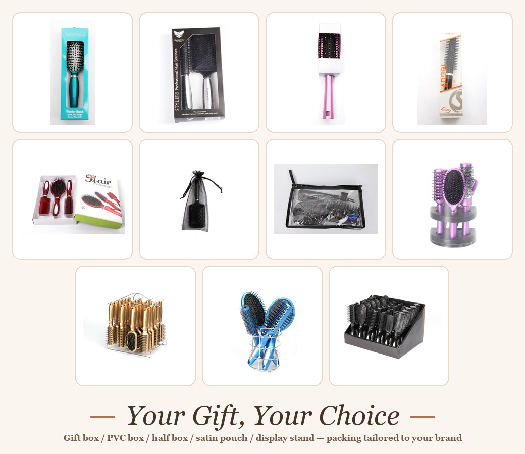 Hair brush gift and box packing options - Your Gift, Your Choice